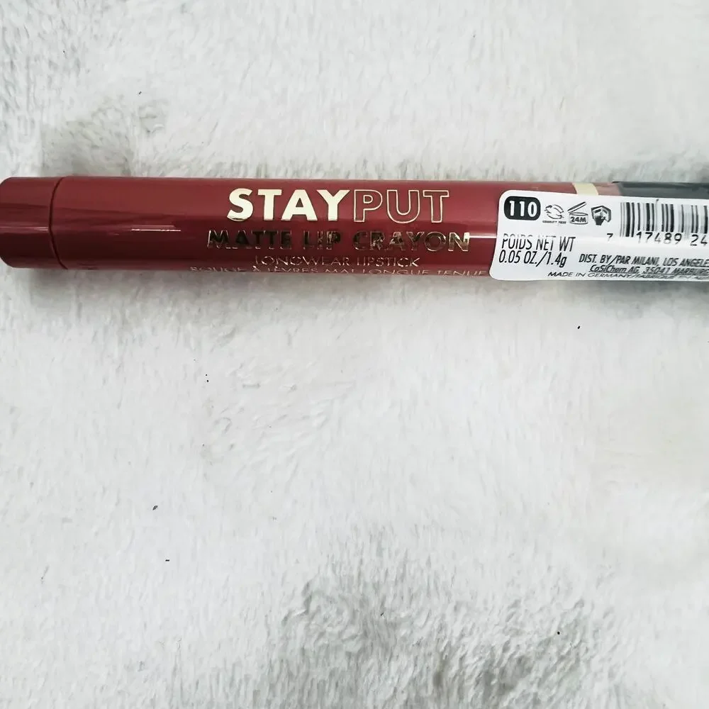 MILANI Stay Put Lip Crayon Longwear Lipstick   #110 No Curfew 0.05 Oz